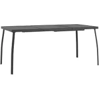 vidaXL Tuintafel 165x80x72 cm staalgaas antracietkleurig