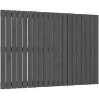 vidaXL Wandhoofdbord 127,5x3x90 cm massief grenenhout grijs