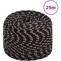 vidaXL Boot touw 8 mm 25 m polypropyleen zwart