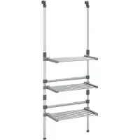 vidaXL - Droogrek - 3-laags - hangend - aluminium