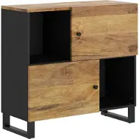 vidaXL Dressoir met 2 deuren 80x33x75 cm massief mangohout