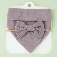 HANDMADE zeverslab - bandana - baby - haarband - set - cadeau - origineel - kraamcadeau - feestdagen - geboorte