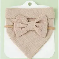 HANDMADE zeverslab - bandana - baby - haarband - set - cadeau - origineel - kraamcadeau - feestdagen - geboorte