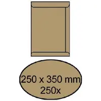 Office IEZZY - Envelop akte 250x350mm zelfklevend 90gr bruin 250 stuks