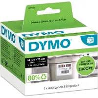 Dymo originele LabelWriter Labels voor Voorraadrotatie | 54 mm x 70 mm | 400 zelfklevende etiketten voor voorraadrotatie in commerciële keukens | Stevige labels voor de LabelWriter labelprinters