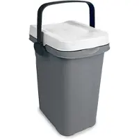 Stefanplast Afvalbakje aanrecht - 'Home Eco System' - Afvalscheiding - Afvalemmertje - Draaghengsel - 7 Liter - Wit