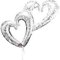 Anagram Ballon Hartjes 134 X 91 Cm Folie Zilver
