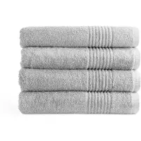 Seashell Handdoek Supreme 650 GSM - 100% Egyptisch Katoen - 4 stuks - 70x140 - licht grijs