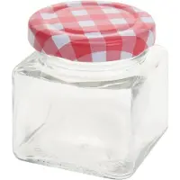 Merkloos 12x Jam potje met draaideksel 75 ml - Weckpotten