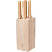 Opinel Parallèle 2403, 5-delige vleesmessenset incl. blok