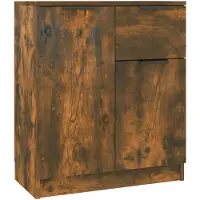 vidaXL Dressoir 60x30x70 cm bewerkt hout gerookt eikenkleurig