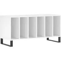vidaXL Platenkast 100x38x48 cm bewerkt hout wit