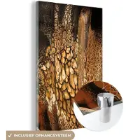 MuchoWow Glasschilderij 120x180 cm - Schilderij acrylglas - Verf - Abstract - Design - Foto op glas - Schilderijen