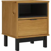 vidaXL Nachtkastje FLAM 40x35x50 cm massief grenenhout