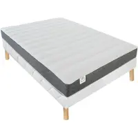 Vente-unique Set bedbodem + HD schuimmatras + vormgeheugen + ademende 3D-stof HEAVEN van DREAMEA - 160 x 200 cm