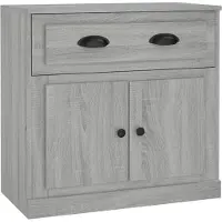 vidaXL Dressoir 70x35,5x67,5 cm bewerkt hout grijs sonoma eikenkleurig