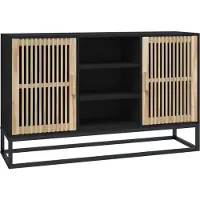 vidaXL Dressoir 105x30x65 cm bewerkt hout zwart