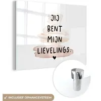 MuchoWow Glasschilderij 40x30 cm - Schilderij acrylglas - Vrienden - Jij bent mijn lievelings - Quotes - Spreuken - Foto op glas - Schilderijen