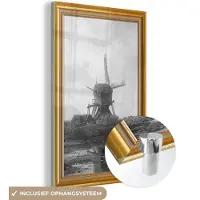 MuchoWow Glasschilderij 100x150 cm - Schilderij acrylglas - Kunst - Oude meesters - Lijst - Goud - Foto op glas - Schilderijen