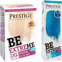 Prestige Semi-Permanente Blauwe Haarverf Set – Bleach Kit Blondeerpoeder + Blue Lagoon Haarverf Blauw – Voordeelverpakking 2 x 100ml