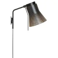 Secto Design Petite 4630 Muurlamp Black laminate | Plug On|Off switch