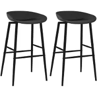 vidaXL Barstoelen 2 st zwart