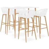 vidaXL 5-delige Barset wit