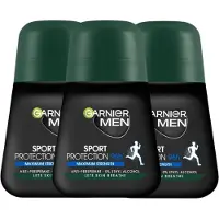 Garnier Men Deodorant Roll-On Sport Protection 96h Anti-Perspirant Deodorant Roller - 3 X 50ml - Deodorant Man