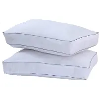 Noblesse Hoofdkussen-Boxkussen-Slaapkussen Geschikt voor rug en zijslapers- Veerkrachtig-Ventilerend – Wasbaar-Anti Allergie -Antibacterieel- Anti-huisstofmijt -60x50x10 cm-Wit -Set van 2 stuks
