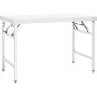 vidaXL Keukenwerktafel inklapbaar 120x60x80 cm roestvrij staal