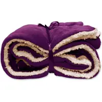 Unique living plaid lars dark purple 150x200cm