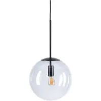 Bolia Hanglamp Orb Smoke Grey Glass / Matt Black Painted Iron 25 cm