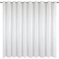 Eurofirany Lucy - Witte Gordijn - 350x150 - Lichtgewicht Stof - Met Oogringen