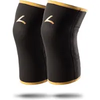 Reeva Powerlifting Knee Sleeves - Knie Bandages - 7 mm - Goud - M