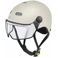 CP Carachillo Fietshelm E-bike creme - Kies uit Helder of Meekleurend Vizier - Ook Nr.1 voor Brildragers!