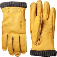 Hestra Deerskin Primaloft Rib Handschoen Heren Natural Yellow 9