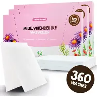 Mr. Green Mind Wasstrips ECO 360 Wasbeurten bloemig Flower Forest Milieuvriendelijke Wasmiddeldoekjes Wasvellen Wasmiddel Voordeelverpakking incl. wasverzachter