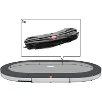 Berg Trampoline Rand ovaal Favorit Grand inground 520x345 cm Grijs