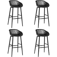 vidaXL Barstoelen 4 st zwart
