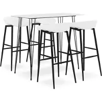 vidaXL 5-delige Barset wit