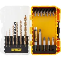 DeWalt Accessoires 19-delige Metaalboren- en schroefbitset | HSS-G | 2 mm-8 mm | In TOUGH CASE - DT70711-QZ