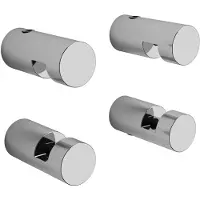 Clou Hold Me Spiegelklemmen Set Rond Chroom - RVS - Spiegels - 8717462000500