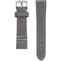 CO88 Collection 8CS-10008 Leren Horlogeband - 18mm Aanzet - Gesp - 20cm Totaal lengte - Grijs - Staal