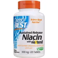 Doctors Best , Behouden-Release Niacin met niaXtend, 500 mg, 120 Tablets