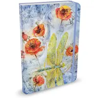 Peter Pauper Press compacte notitieboek - Indigo Dragon Fly - met elastieksluiting - 13x18 cm