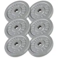 Gorilla Sports Voordeelbundel 30 kg (6 x 5 kg) halterschijven Gietijzer - 30/31 mm