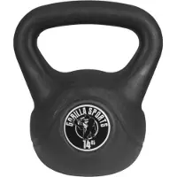 Gorilla Sports Kettlebell 14 kg zwart kunststof
