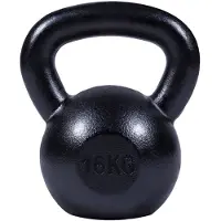 Gorilla Sports Kettlebell 16 kg gietijzer zwart