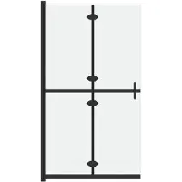vidaXL Inloopdouchewand inklapbaar 100x190 cm ESG-glas mat