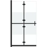 vidaXL Inloopdouchewand inklapbaar 100x190 cm ESG-glas halfmat
